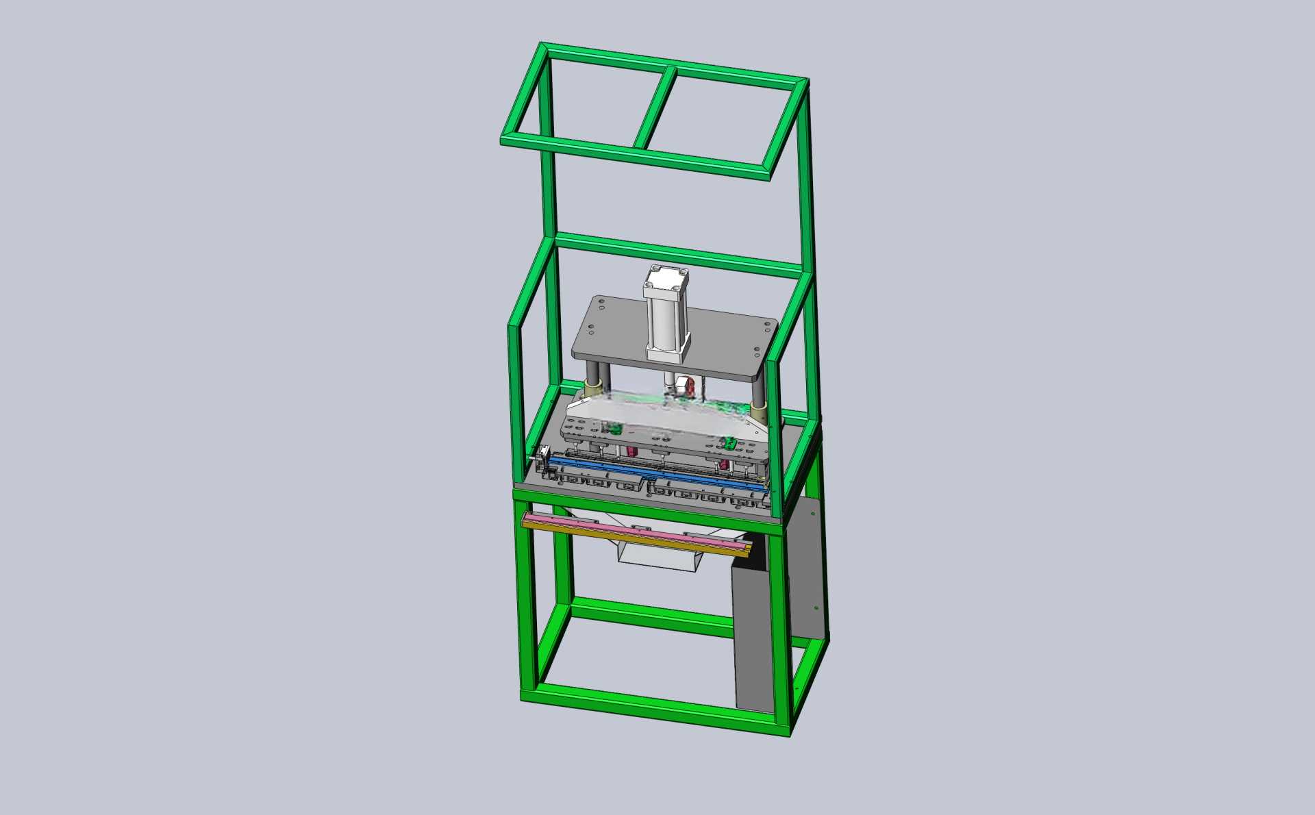 专用冲孔机(sw18可编辑+cad)