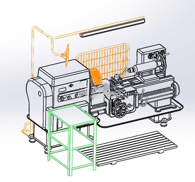 Lathe Machine 1K62车床数模sw20可编辑