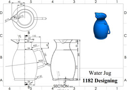 Solidworks中的塑料水壶
