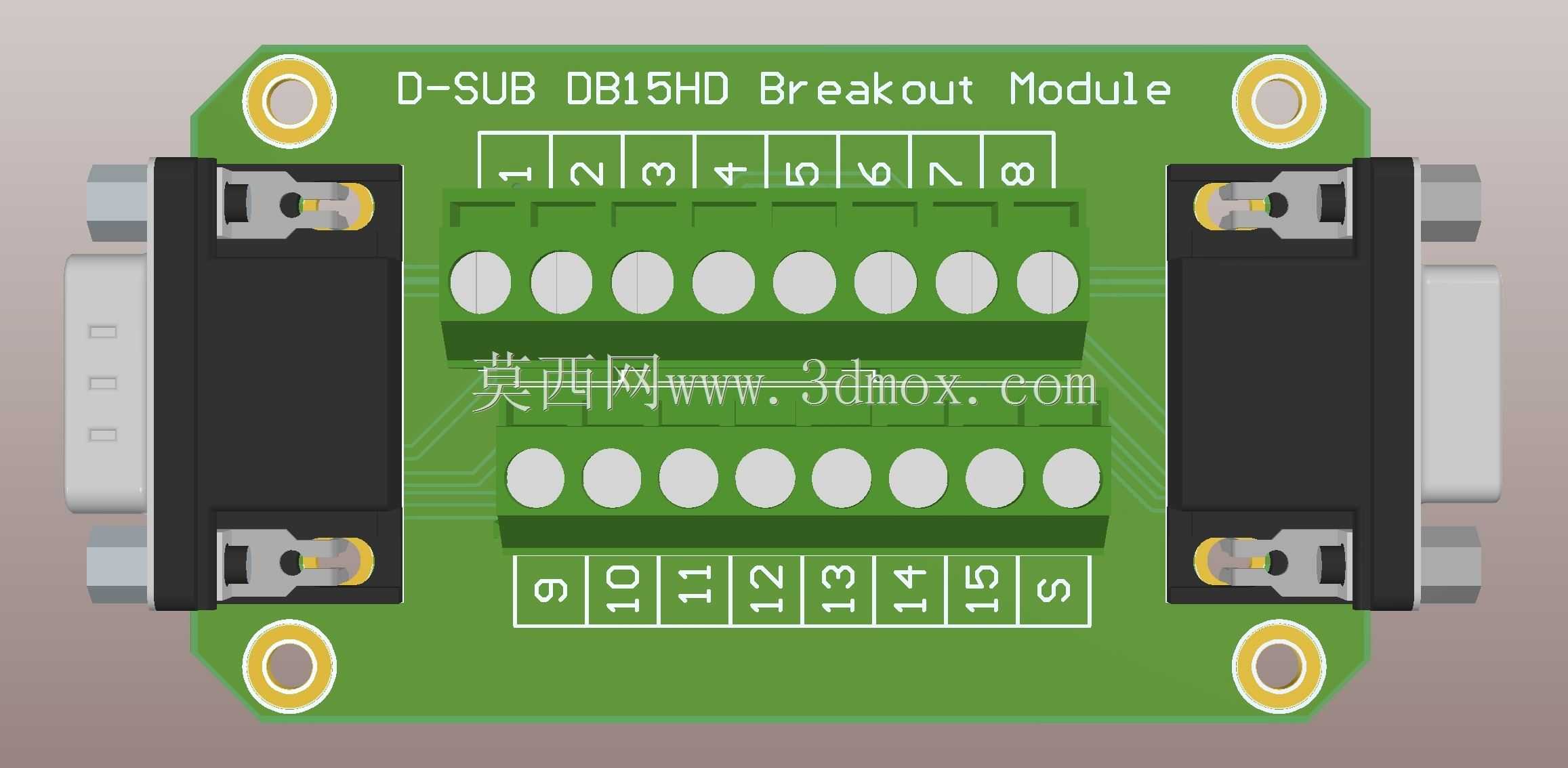 D-SUB���ܶ�15���ŷֽ�ģ��