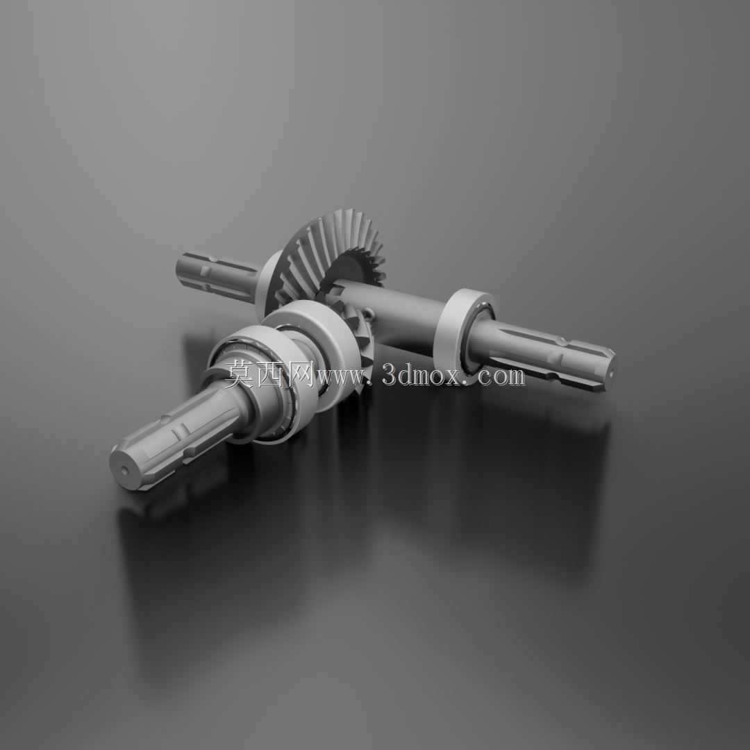 Blender中的螺旋锥齿轮箱动画