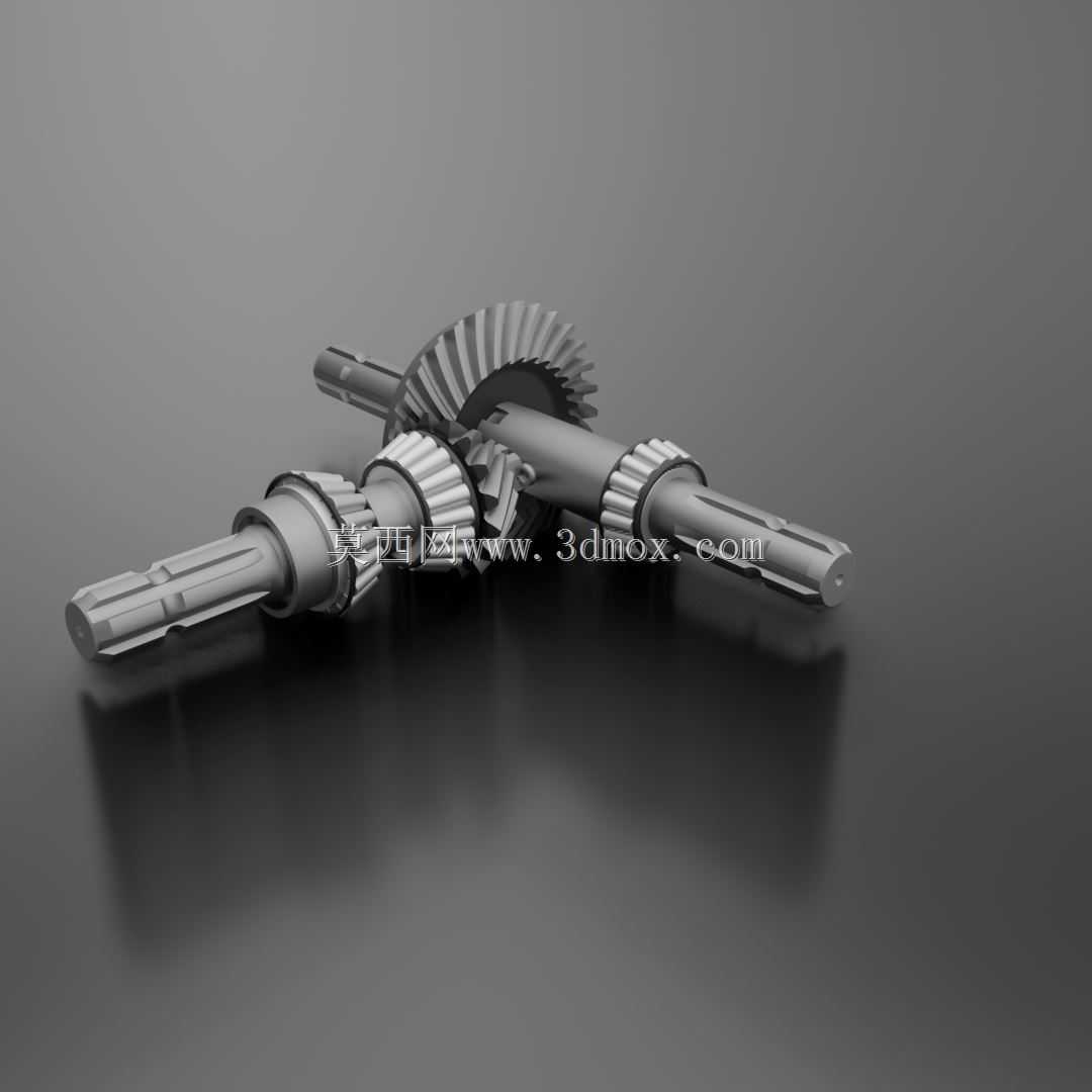 Blender中的螺旋锥齿轮箱动画