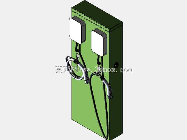 带有两个WallBox的电动汽车充电箱