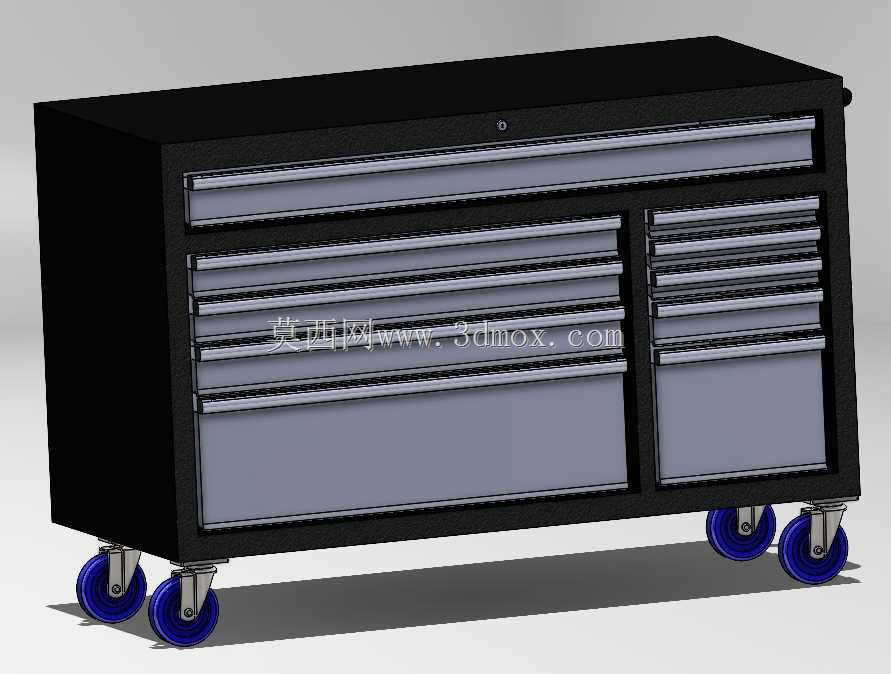 Husky 52\“W x 24.5\”D标准型10抽屉移动工作台工具箱H52MWC10