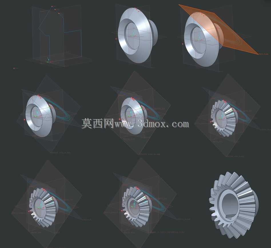PTC-CREO参数化锥齿轮