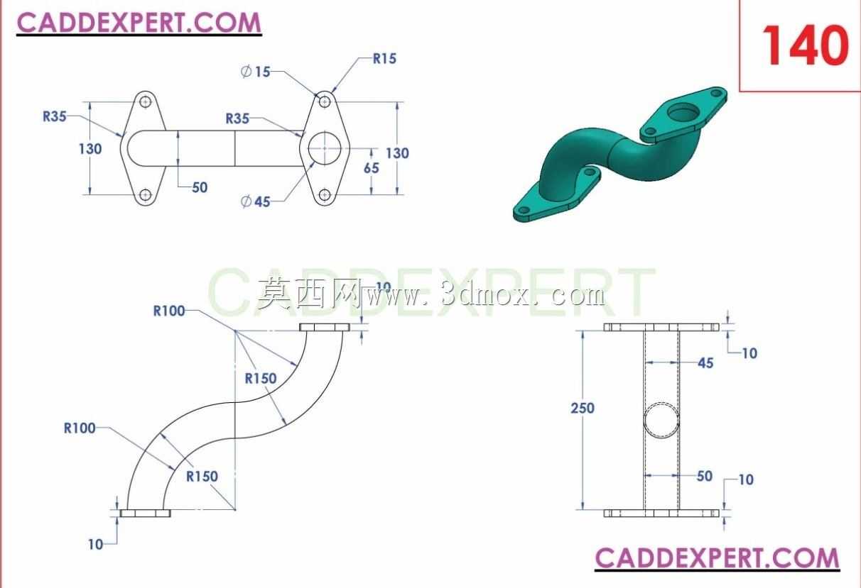 ��άCAD������ϰ/140/�����ܵ�/Tubo-con Bridas/Autodesk Inventor Pro