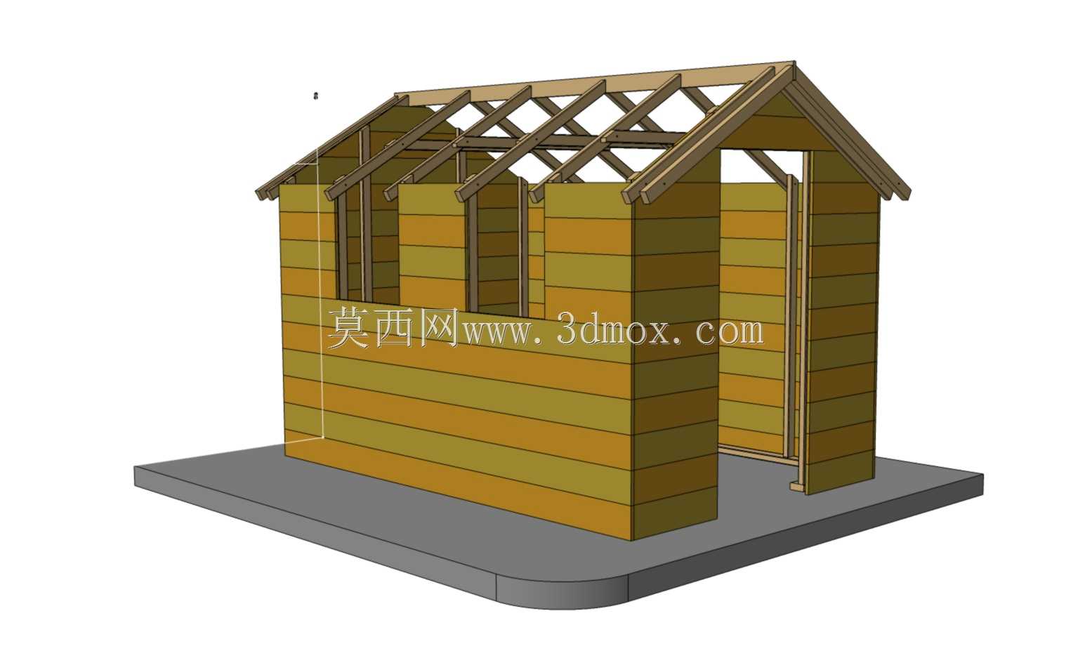 DIY 2.9米x 2米花园棚屋
