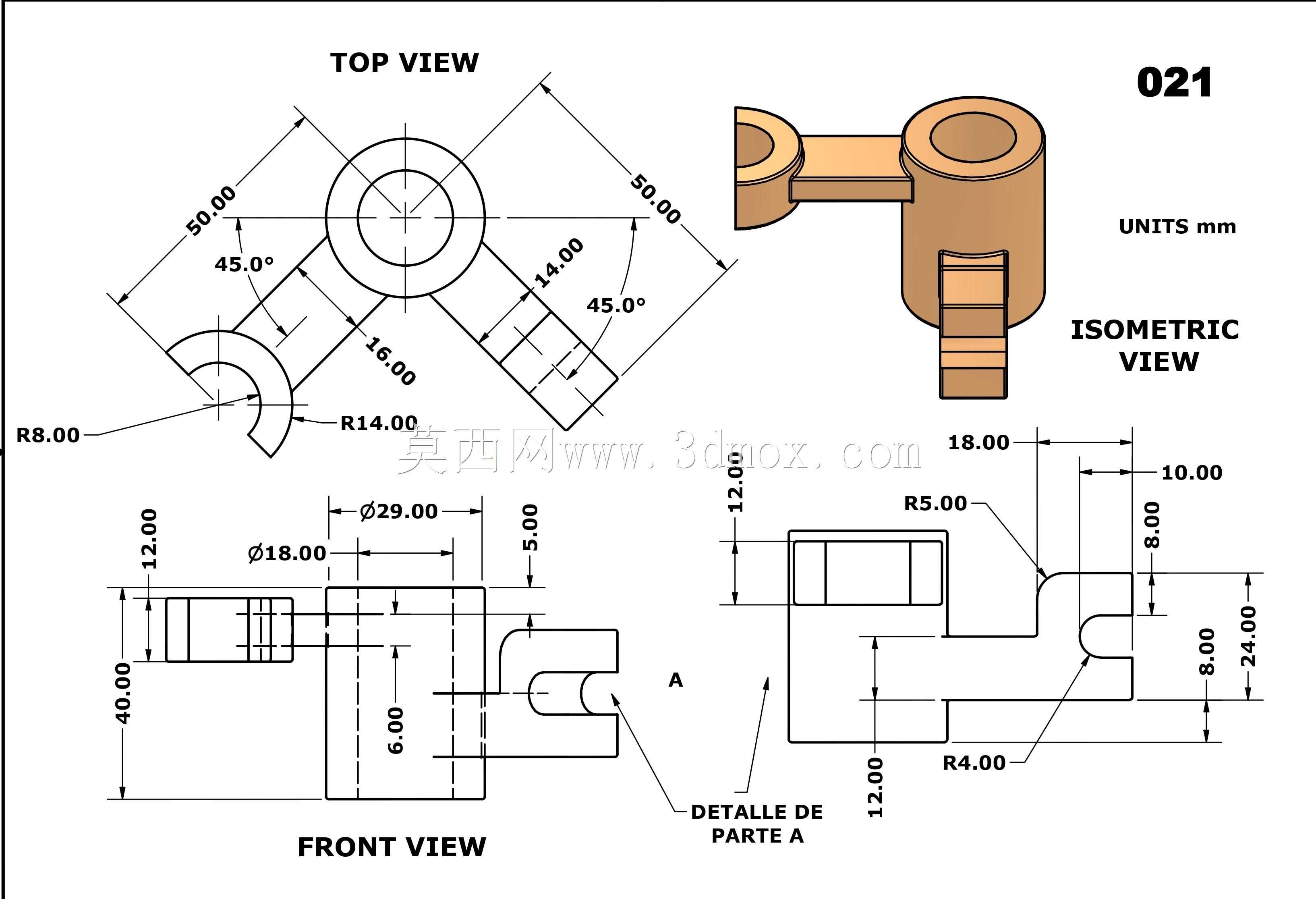 三维CAD基本练习021/Autodesk Inventor Pro