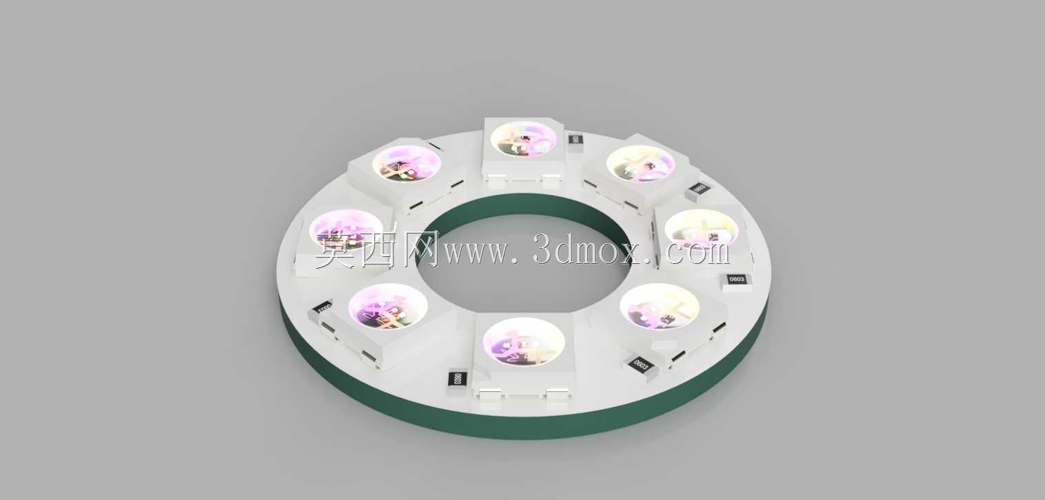 WS2812B����8��45 LED��ɫPCB