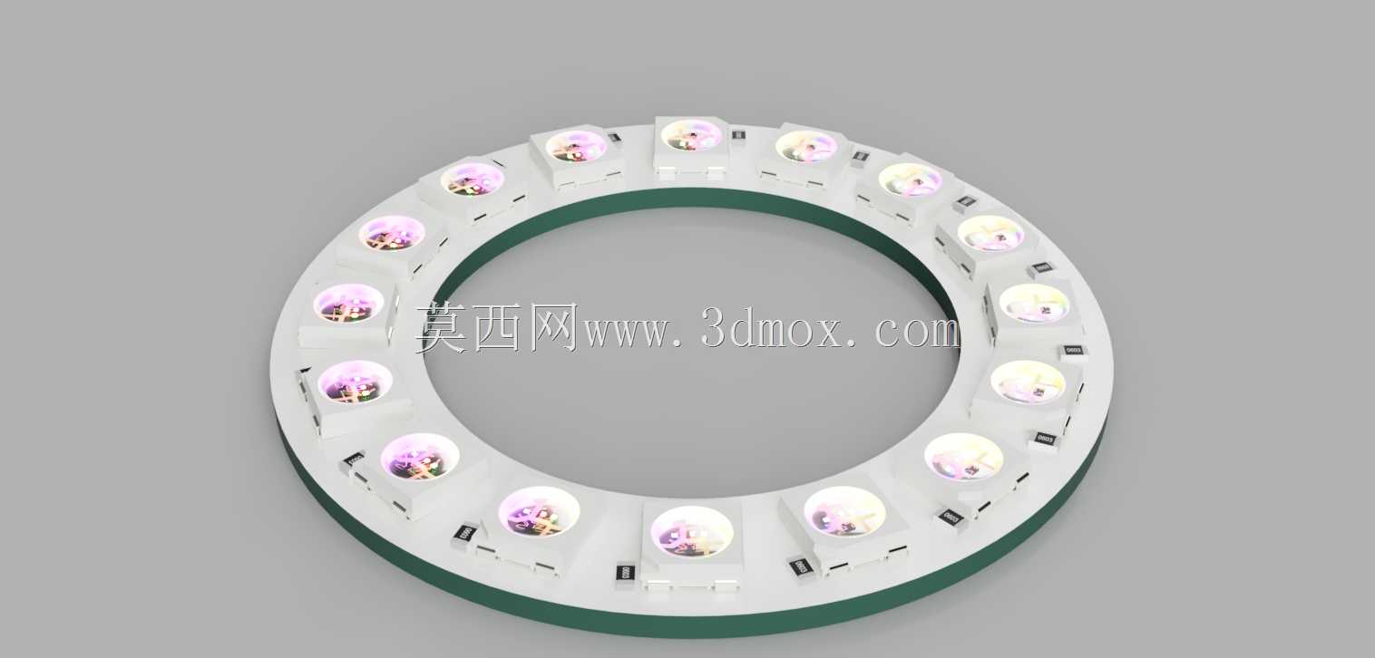 WS2812B����8��45 LED��ɫPCB