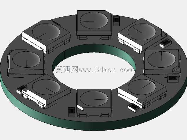 WS2812B����8��45 LED��ɫPCB
