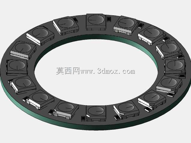 WS2812B����8��45 LED��ɫPCB