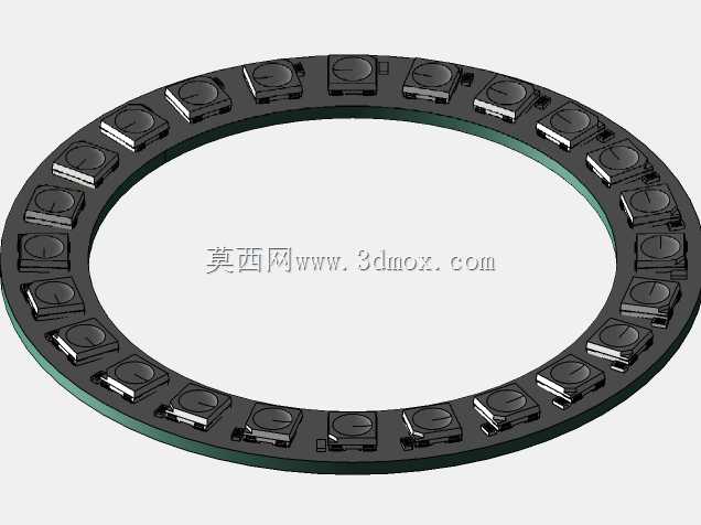 WS2812B����8��45 LED��ɫPCB