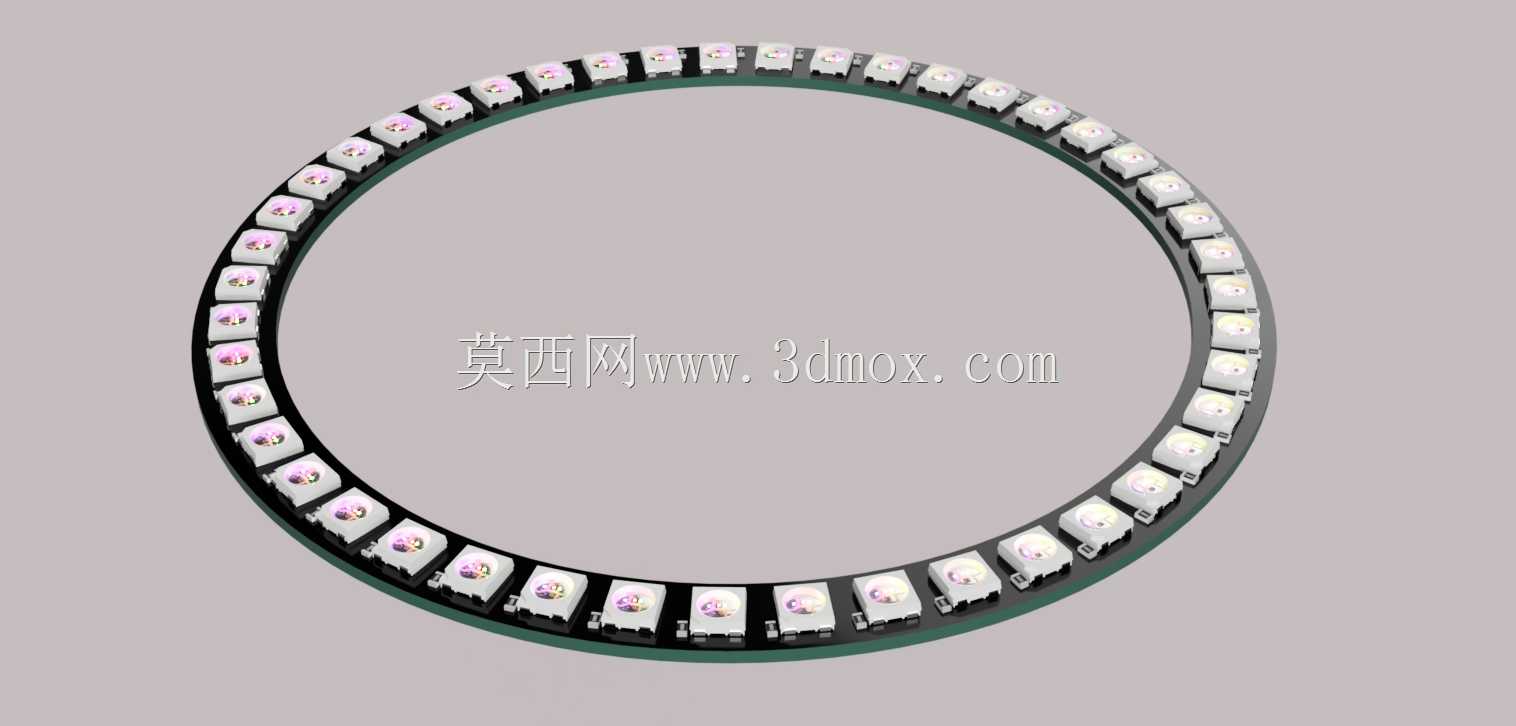 WS2812B环形8至45 LED黑色PCB