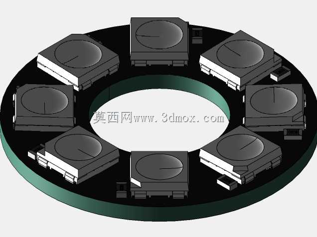 WS2812B环形8至45 LED黑色PCB