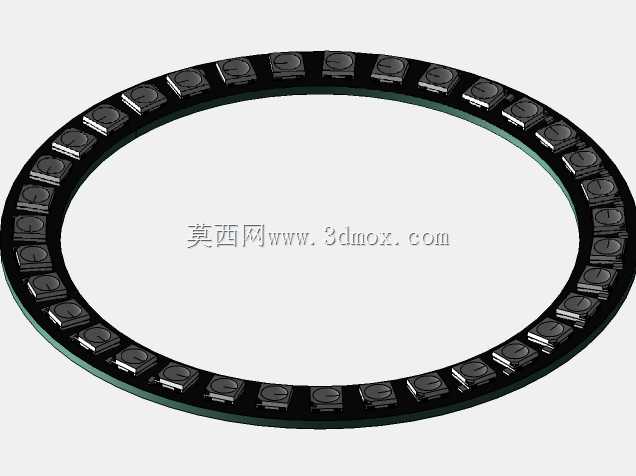 WS2812B环形8至45 LED黑色PCB