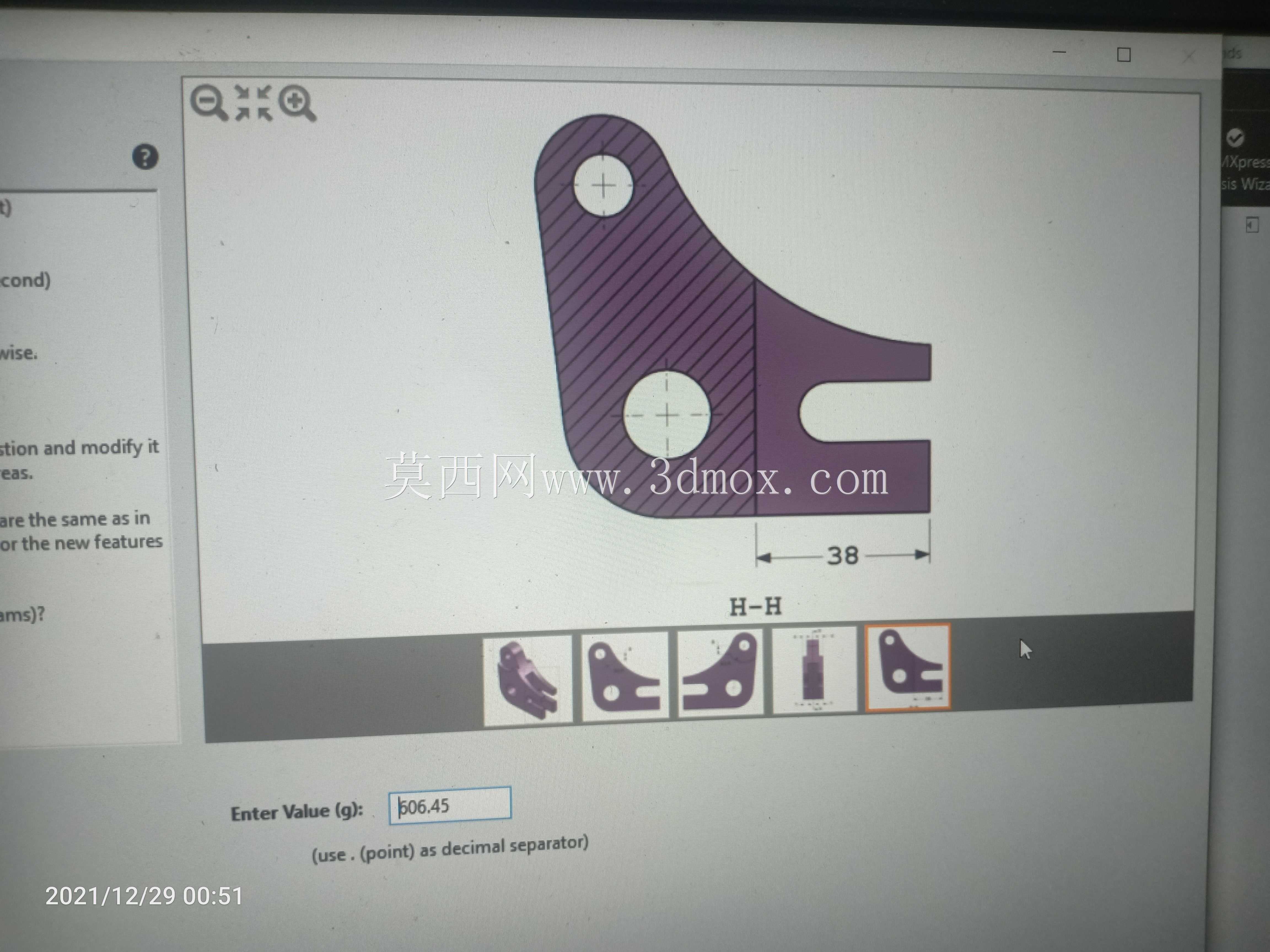 CSWA认证SOLIDWORKS助理实际考试建模问题用于锻炼