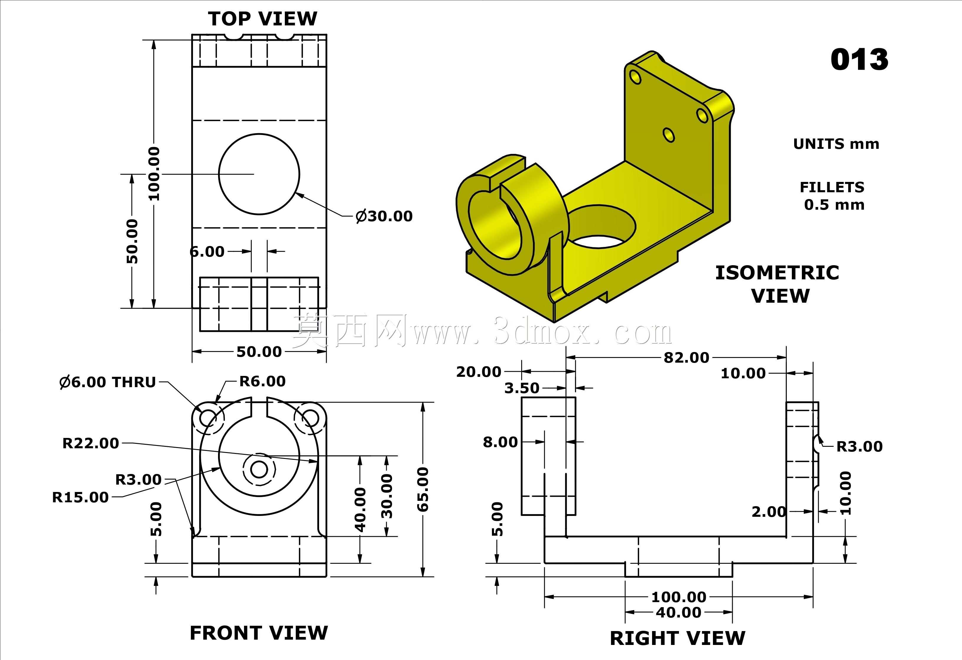 三维CAD基本练习013/Autodesk Inventor Pro