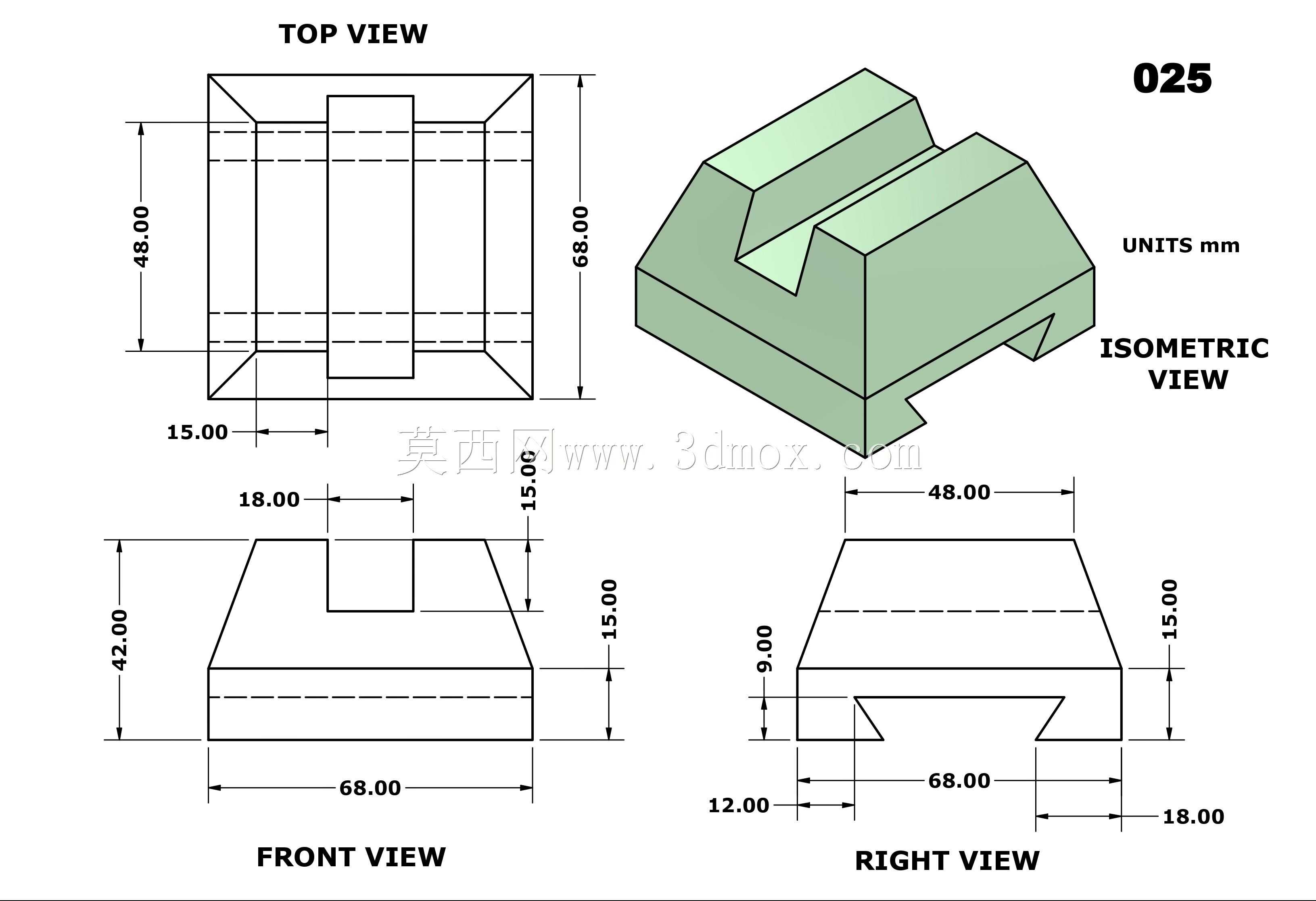 三维CAD基本练习025/Autodesk Inventor Pro