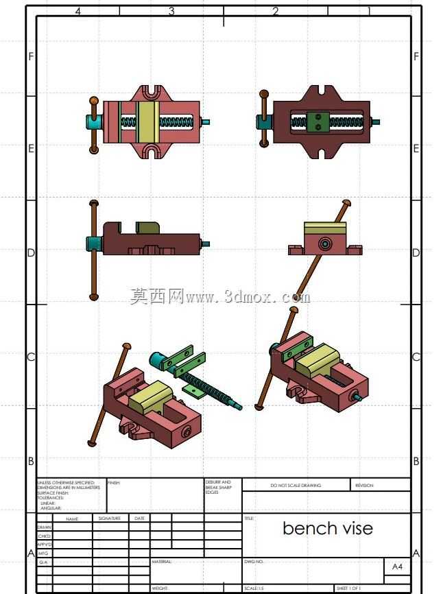 台虎钳SolidWorks
