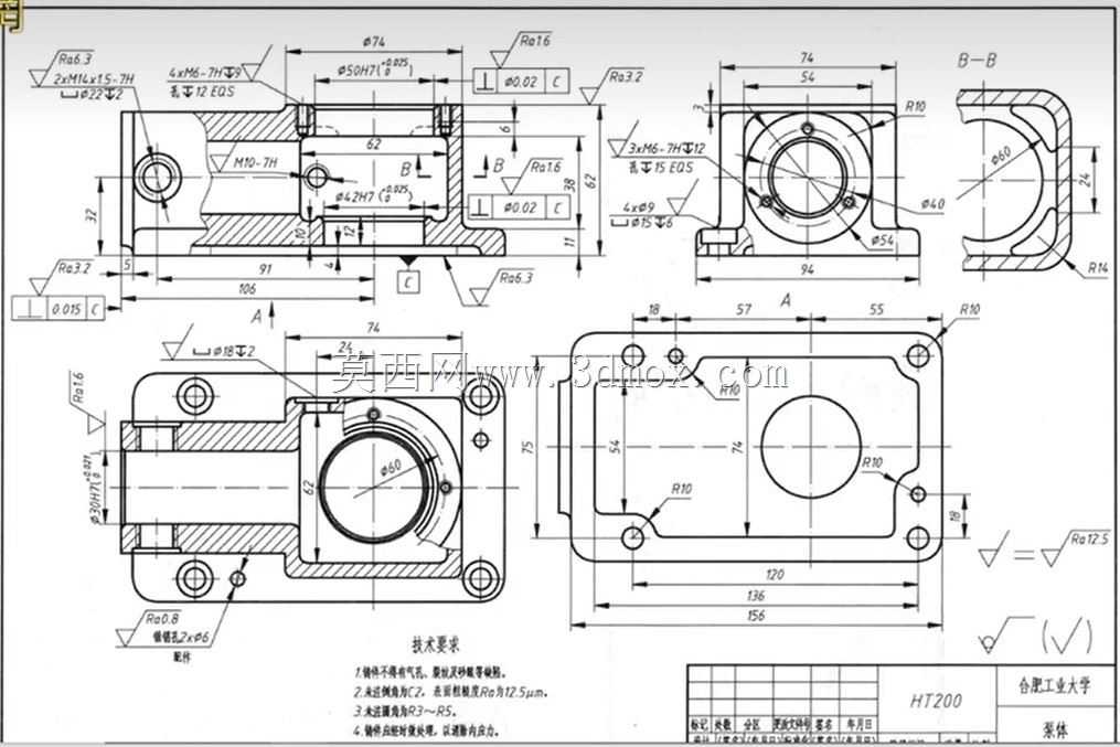 三维CAD基本练习/箱体_泵体/炸弹库/Autodesk Inventor Pro