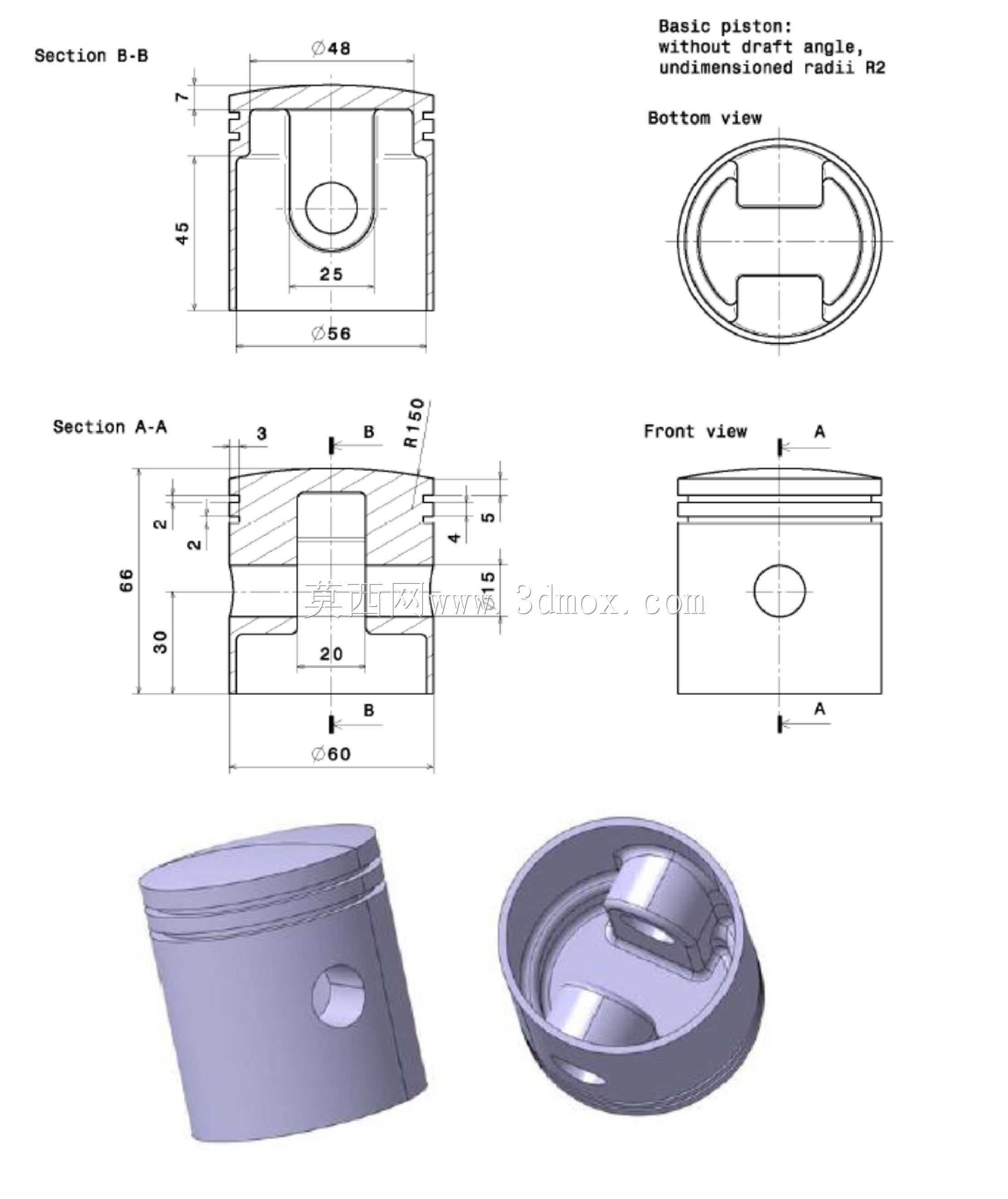三维CAD基本练习/活塞/Pistón/Autodesk Inventor Pro