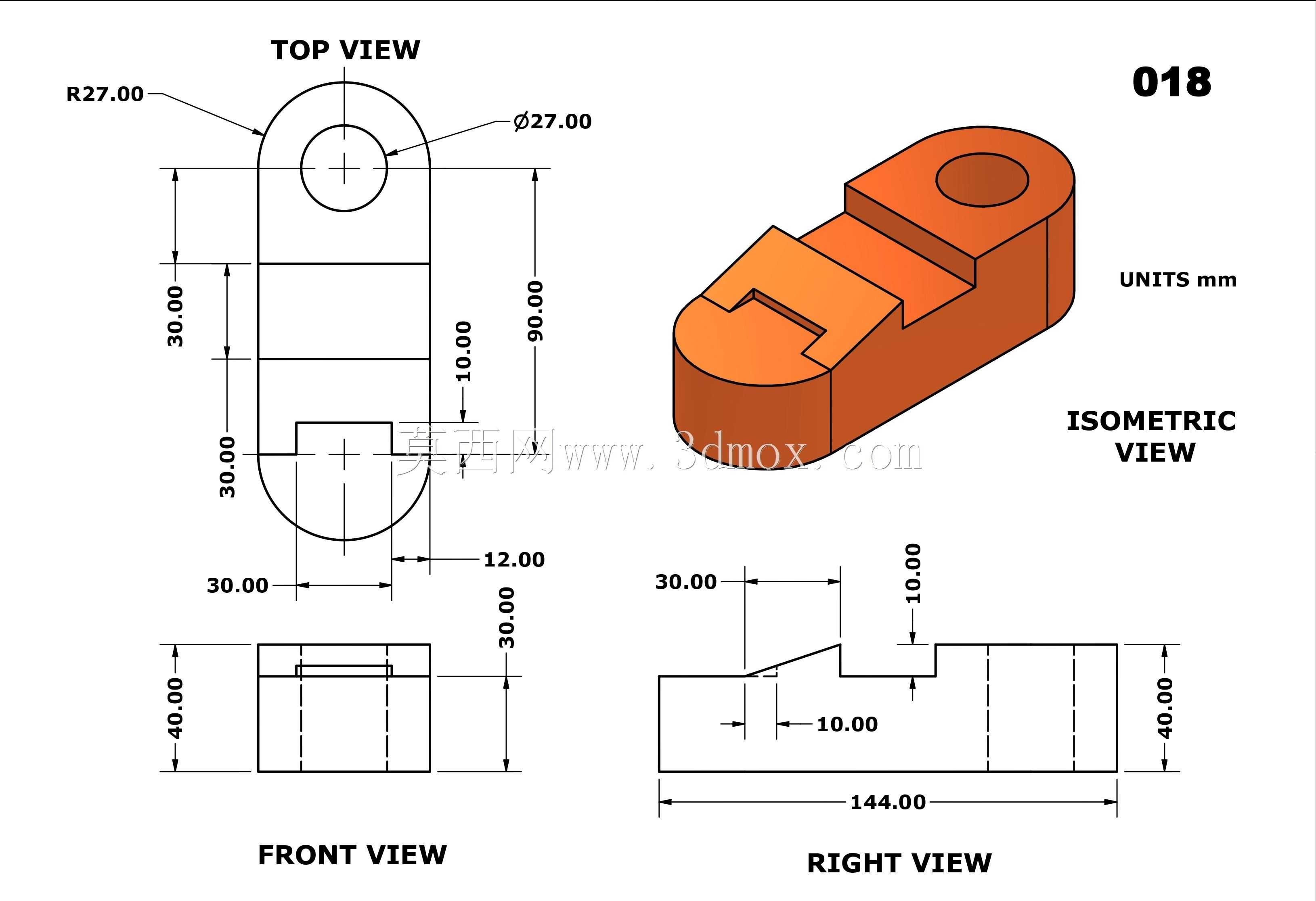 三维CAD基本练习018/Autodesk Inventor Pro