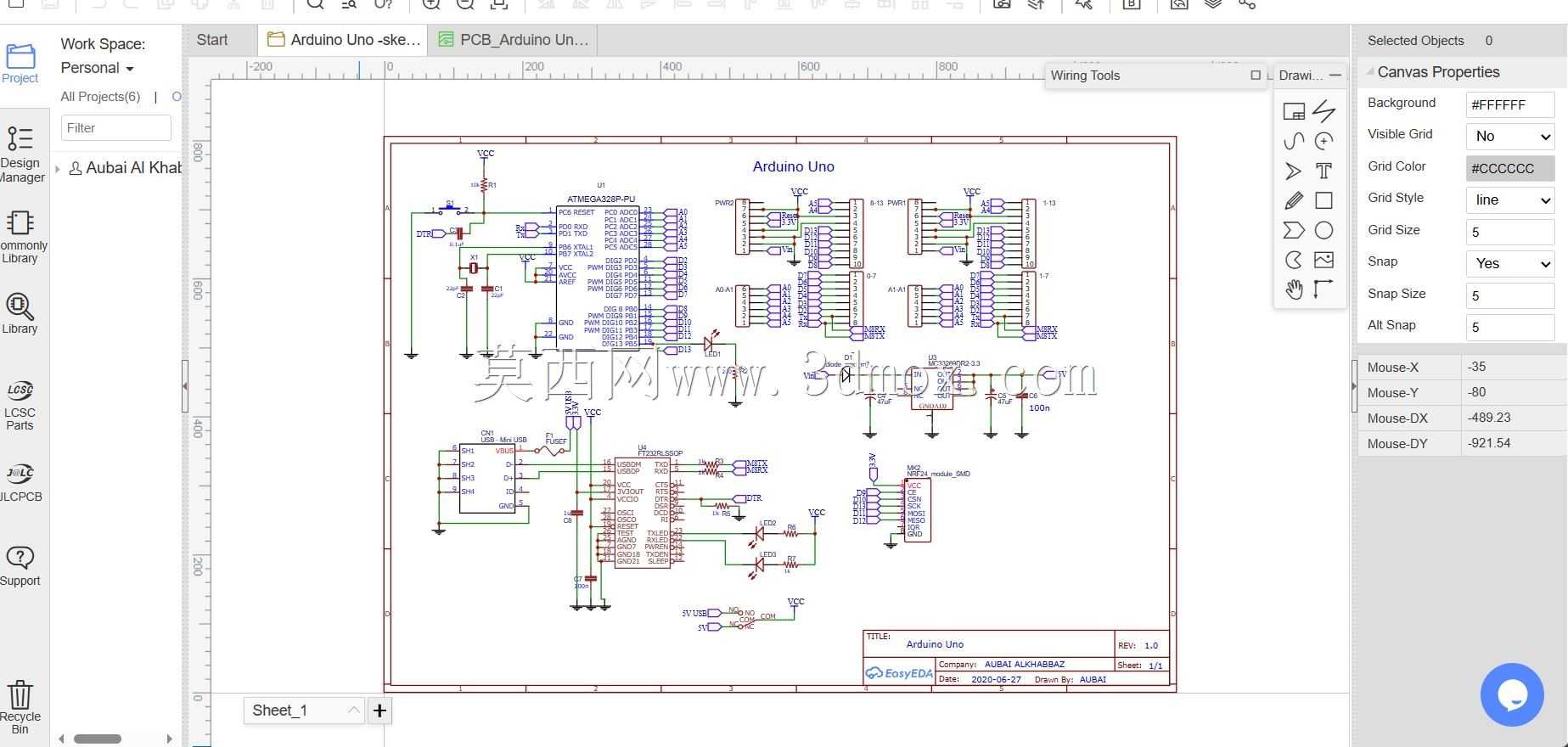 Arduino uno PCB
