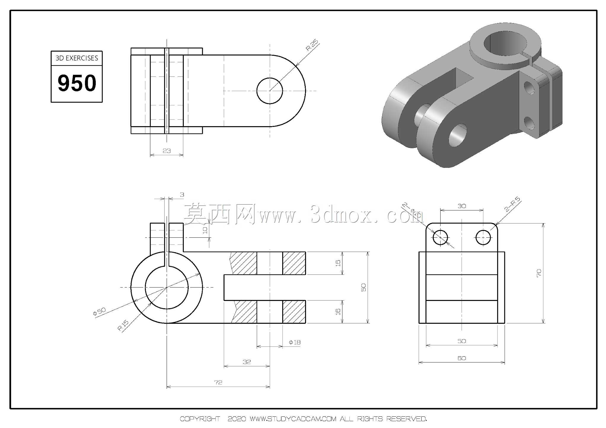 Studycadcam三维CAD练习950/Autodesk Inventor Pro