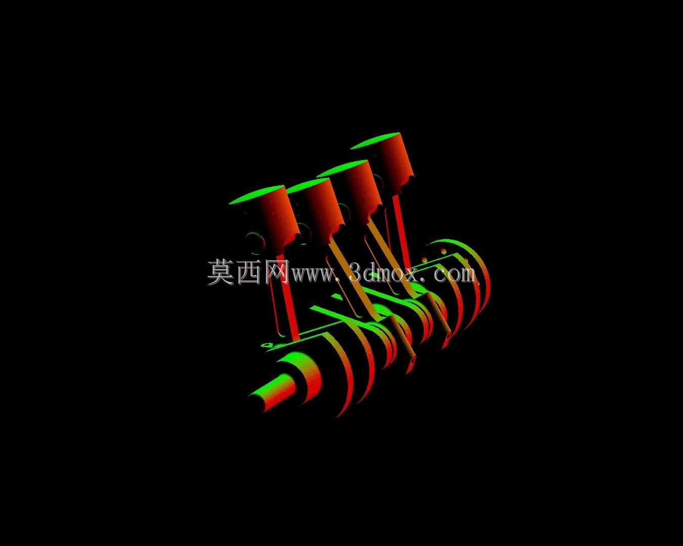四冲程发动机的装配与动画制作