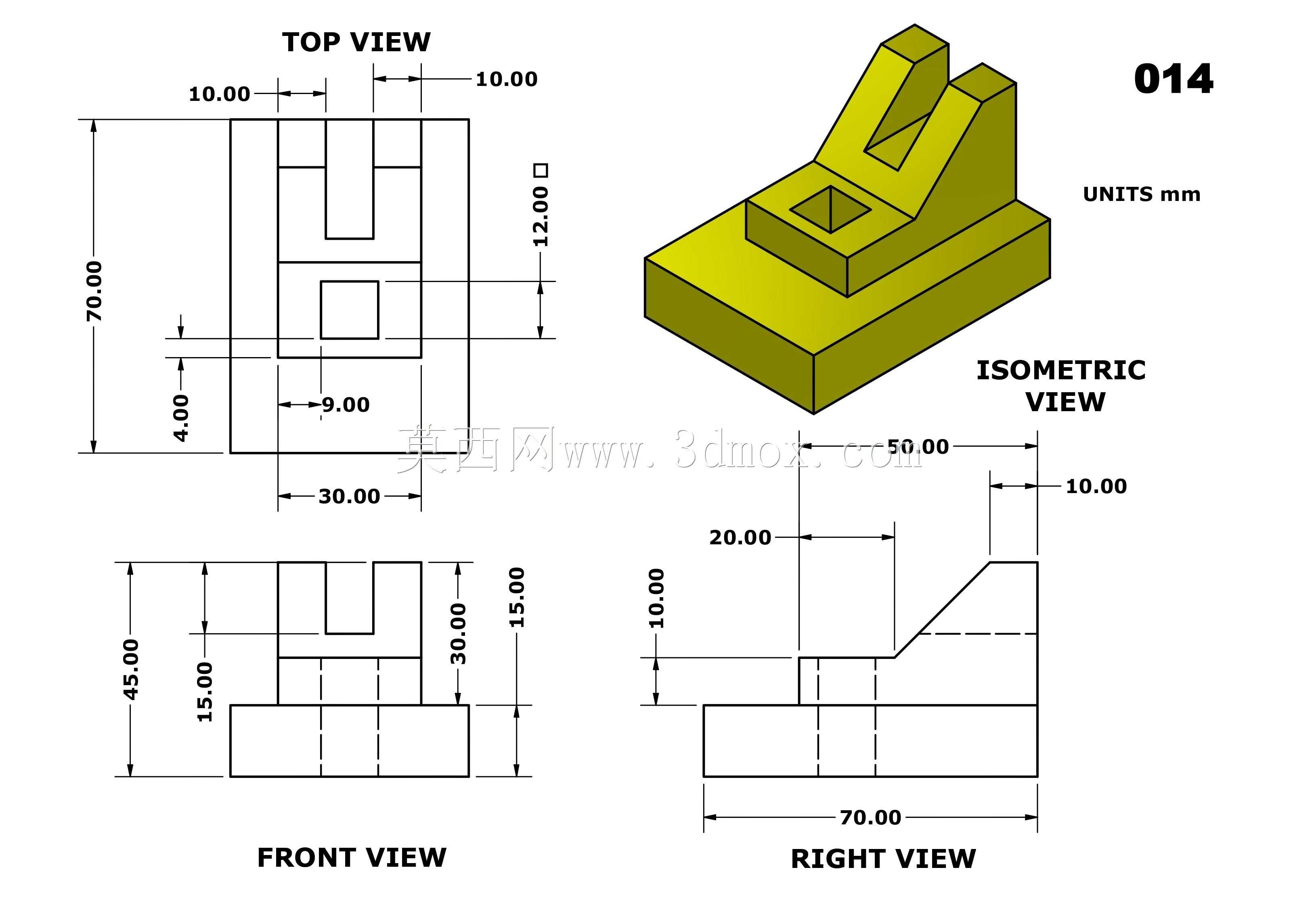 三维CAD基本练习014/Autodesk Inventor Pro