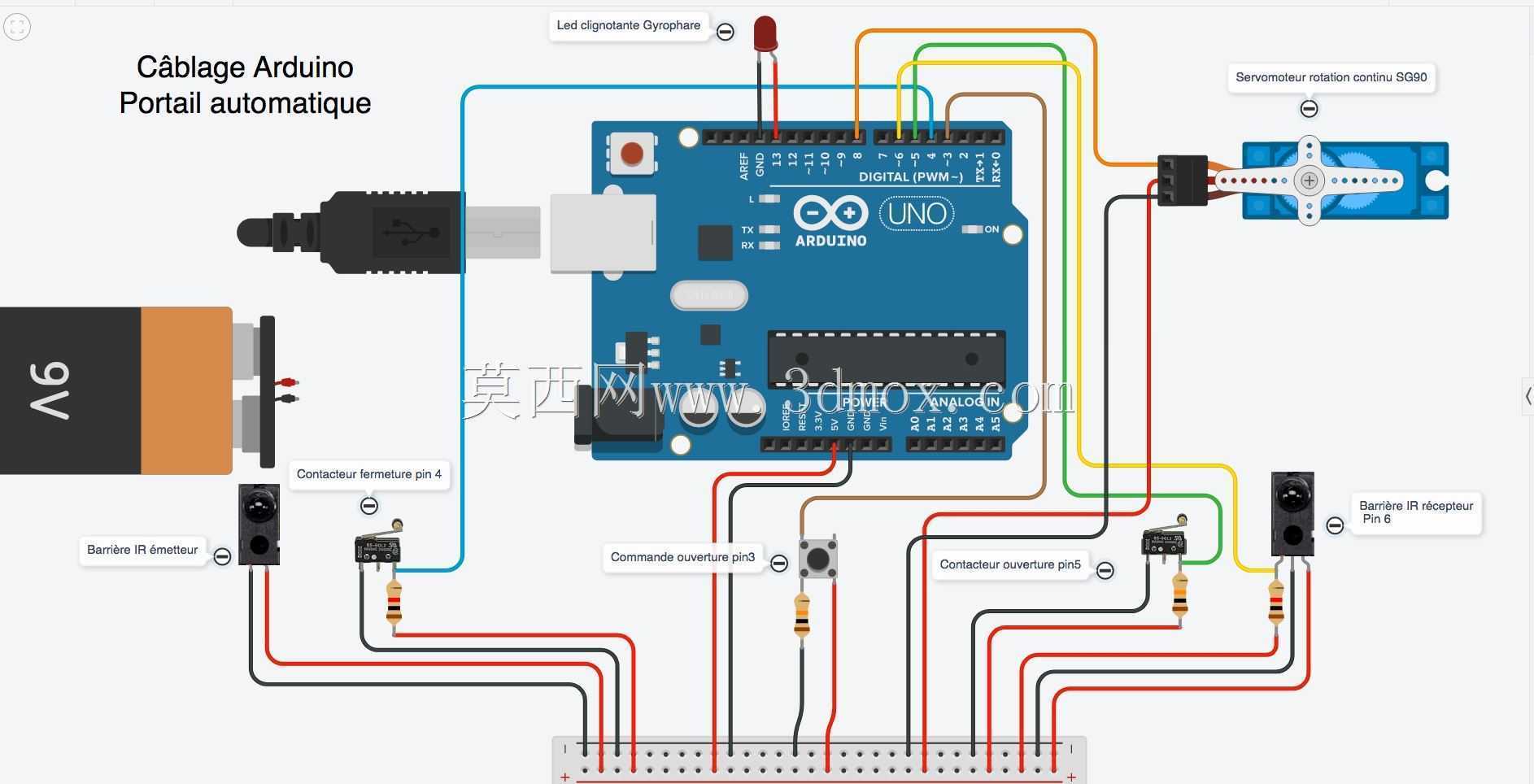 Portail couissant 自动可编程 Arduino Mblock