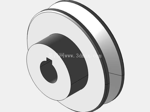 带滑轮和 V 型皮带的传动组件的 3D 设计:精确的动力传输