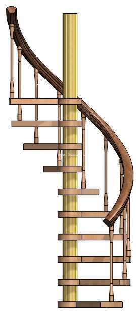 Solidworks 中的螺旋楼梯