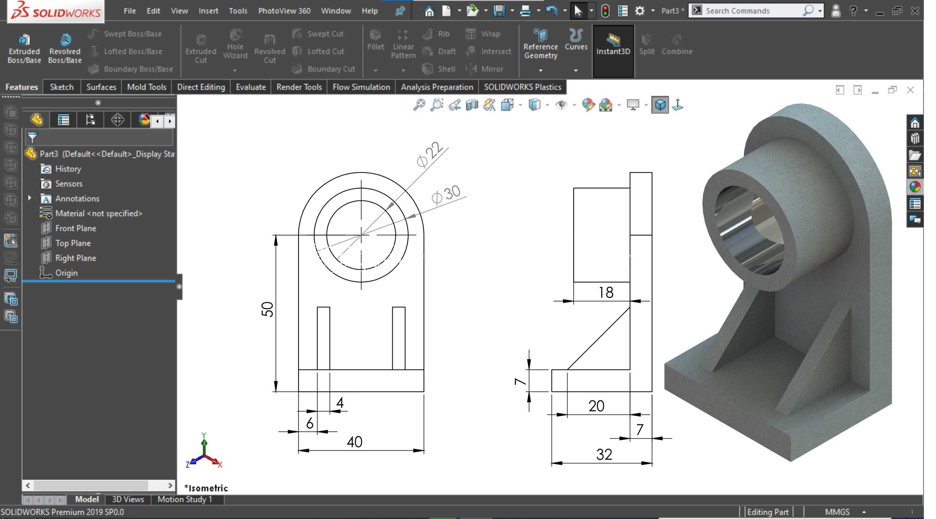 SolidWorks 教程初学者练习 28