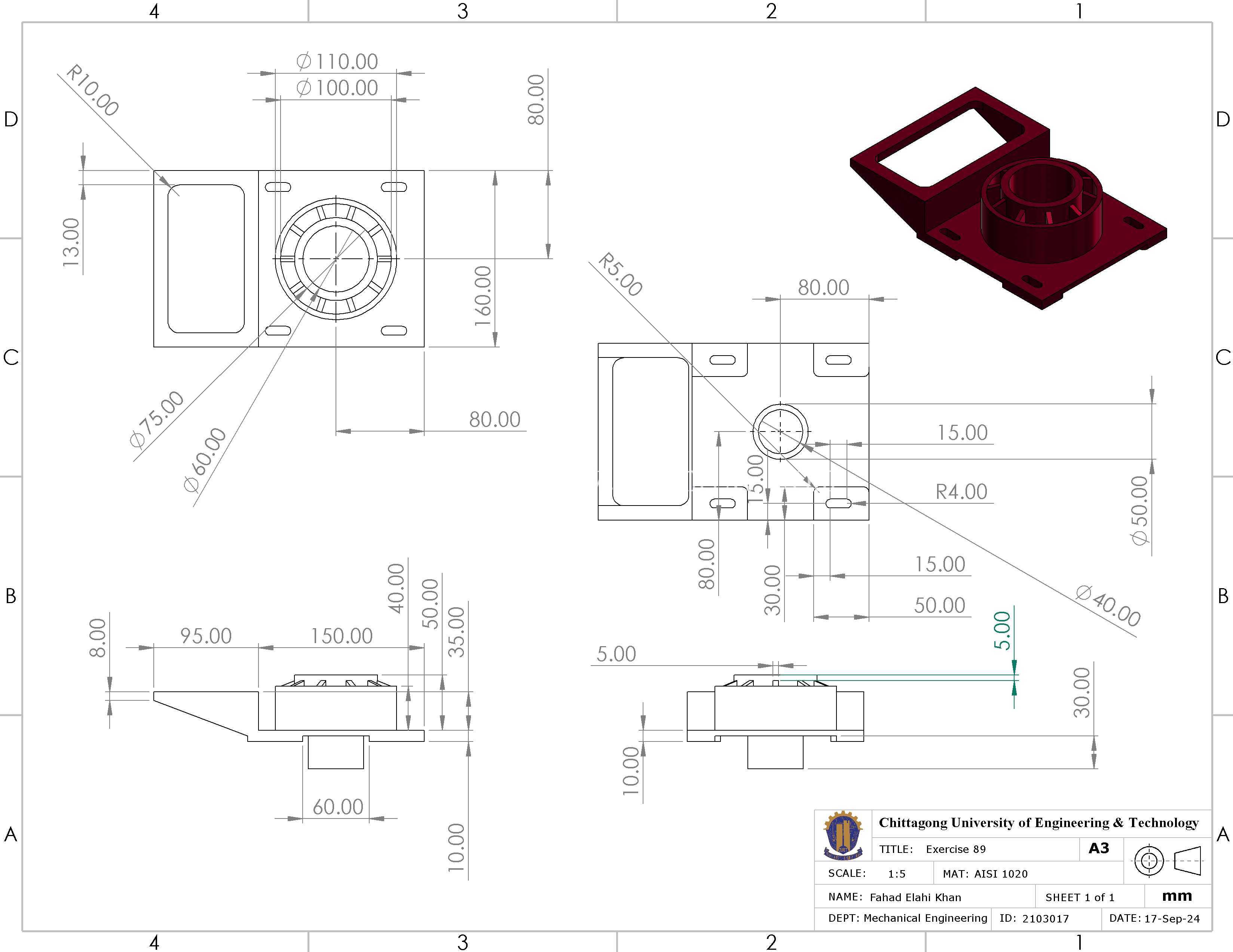 AISI 1020 ������� |�๦�� SolidWorks ģ��