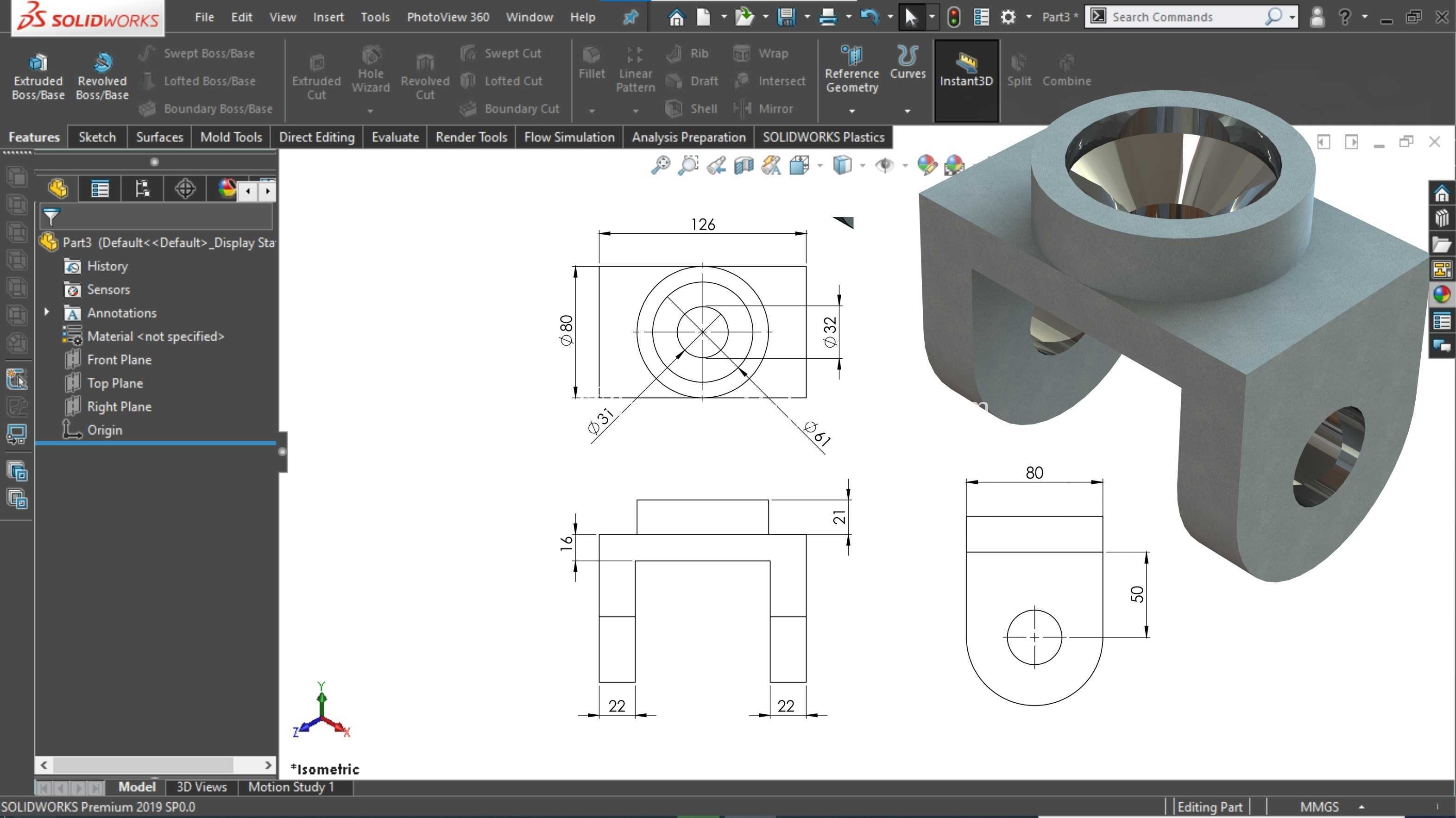 SolidWorks 教程初学者练习 30