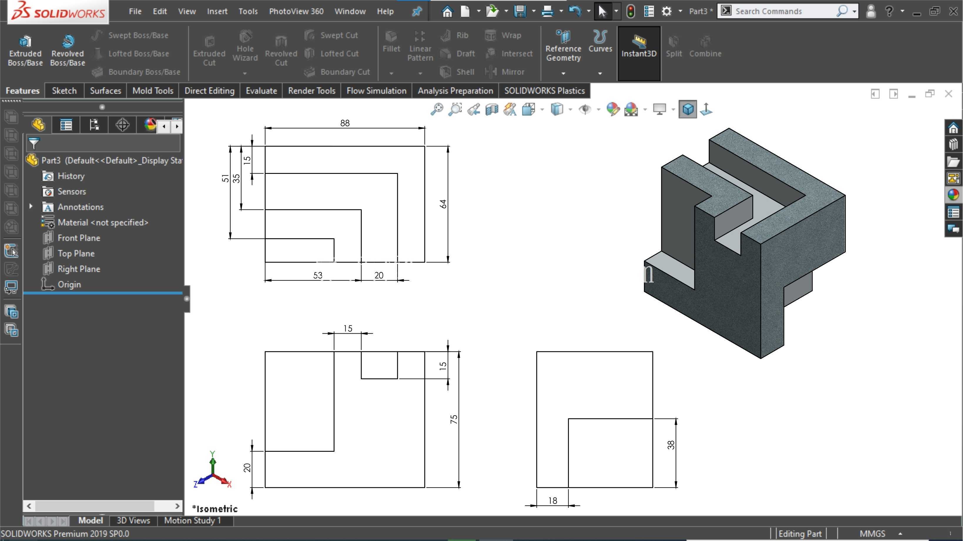 SolidWorks 初学者练习 36