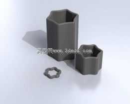 针对 3D 打印优化的六角轴垫片