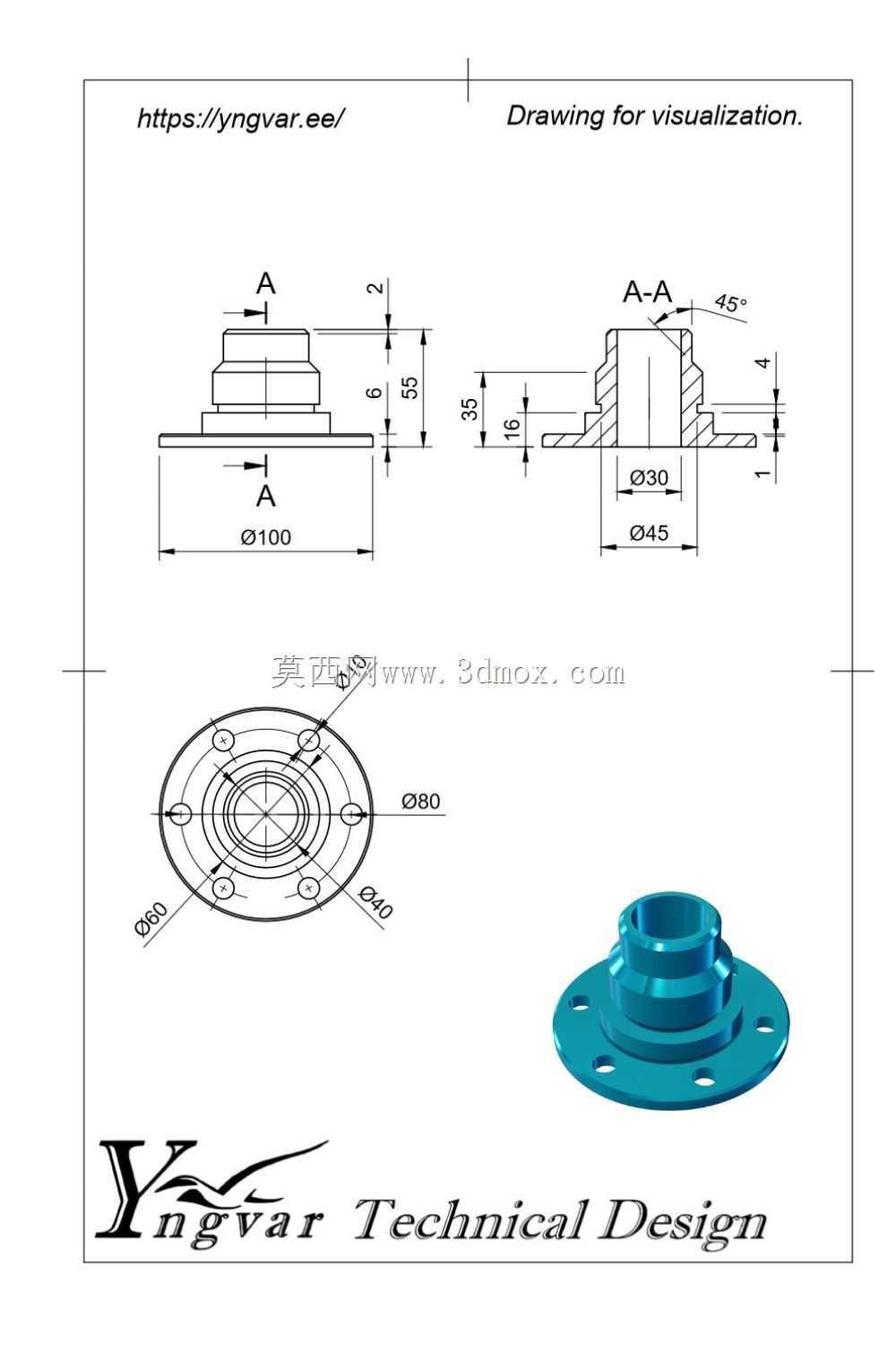 3D 零件示例动画