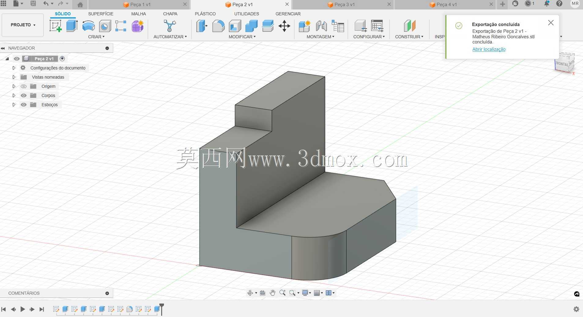 S��lido 3D - 2/4 aula dia 22/07/2024