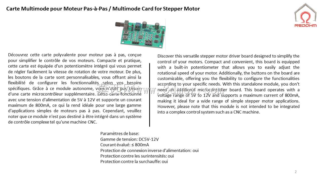 Carte Multimode pour Moteur Pas-��-Pas