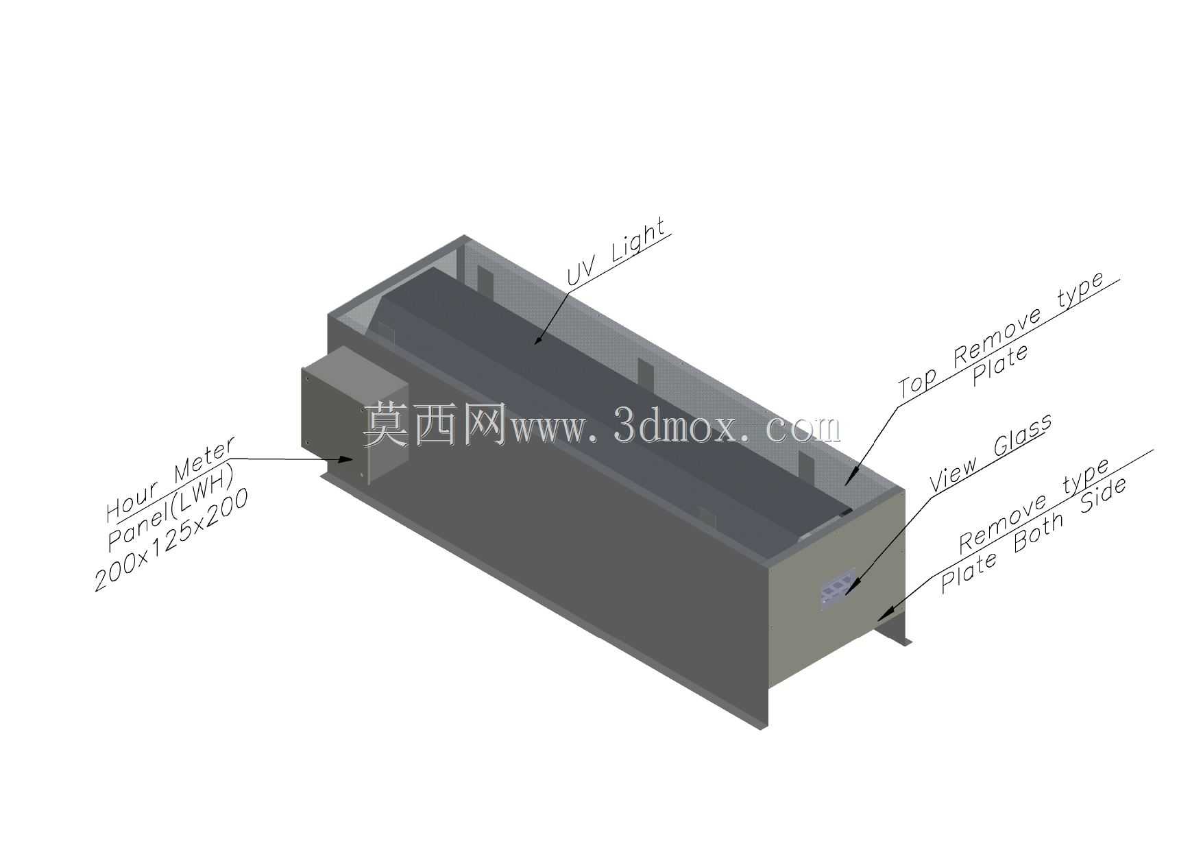 带传送带盖的紫外线灯