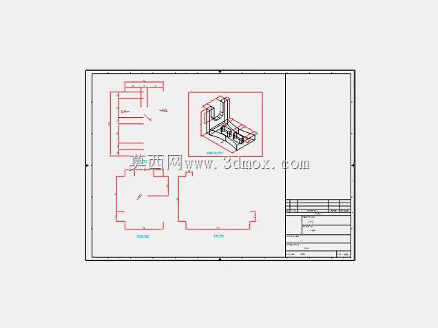 3D 模型 - Autocad 练习 16