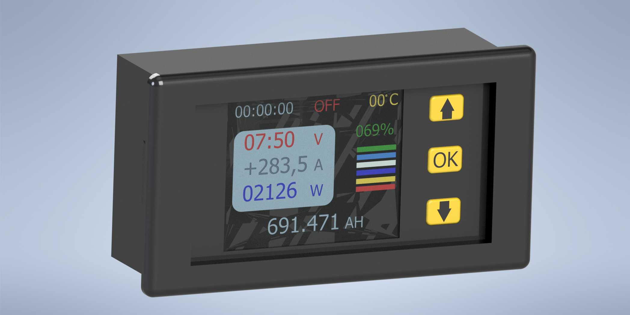 ��ʾ����ֵ�͵�ѹֵ 12V 300A