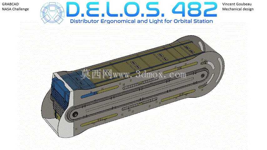 D.E.L.O.S.482(轨道站人类工效学和照明分配器-462 CTBE+20 CTBE流体)-月球门户货物包装和储存