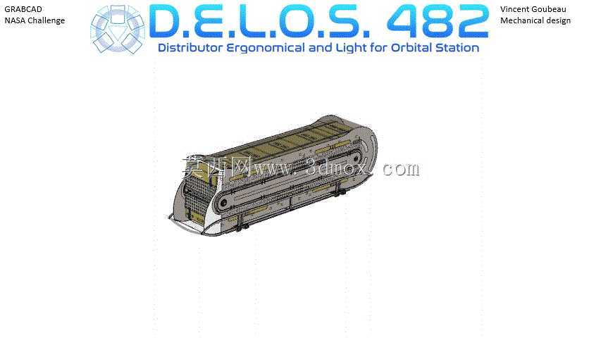 D.E.L.O.S.482(轨道站人类工效学和照明分配器-462 CTBE+20 CTBE流体)-月球门户货物包装和储存