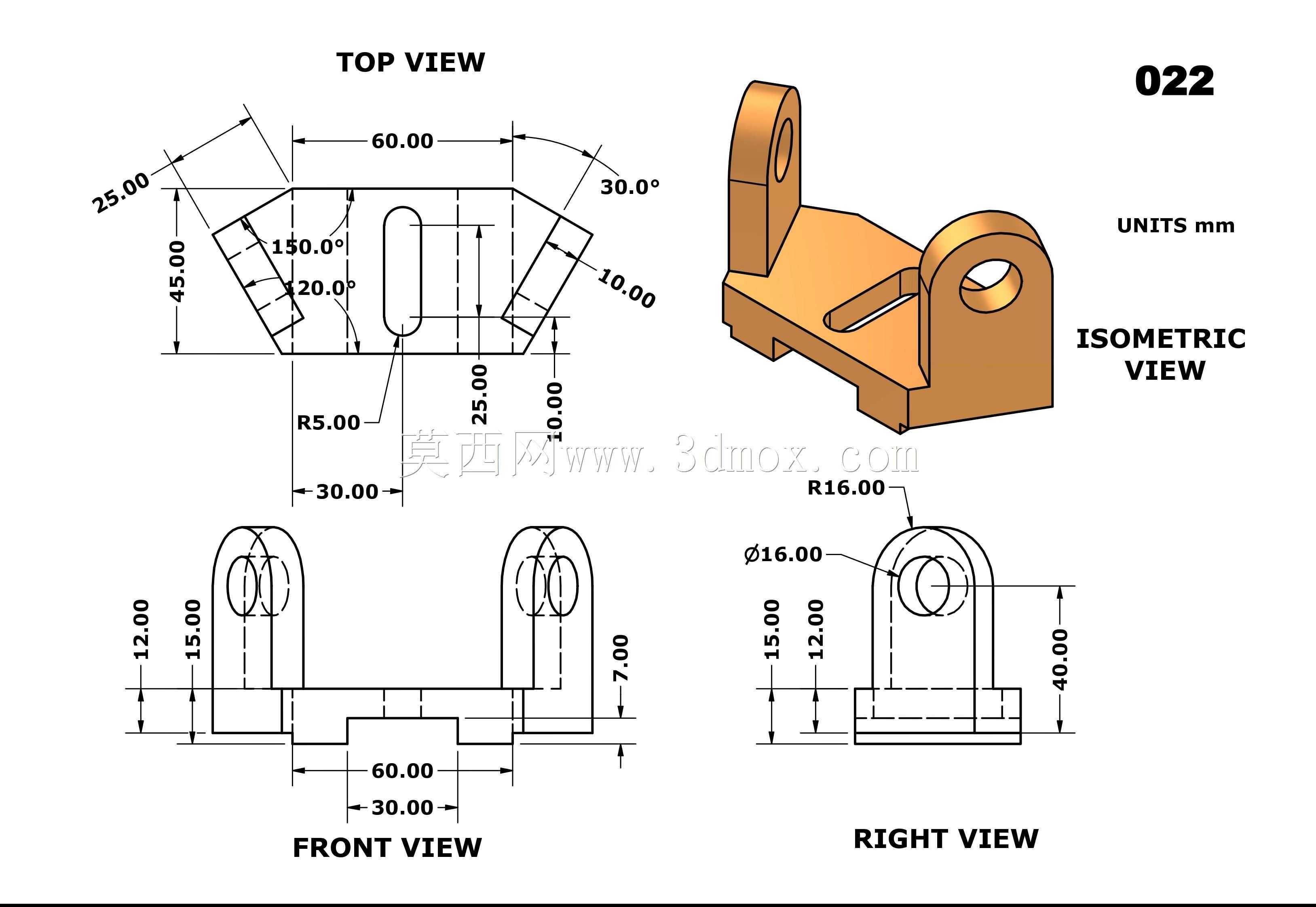 三维CAD基本练习022/Autodesk Inventor Pro