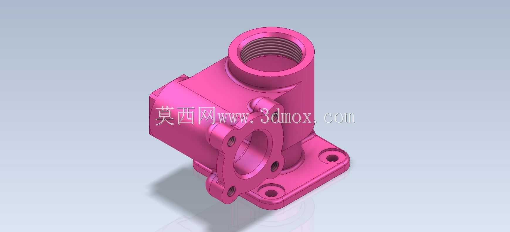 三维CAD基本练习/阀体/Válvula Cuerpo de/Autodesk Inventor Pro