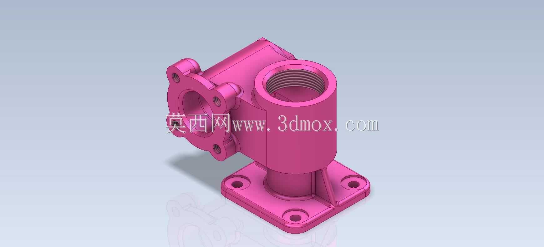 三维CAD基本练习/阀体/Válvula Cuerpo de/Autodesk Inventor Pro